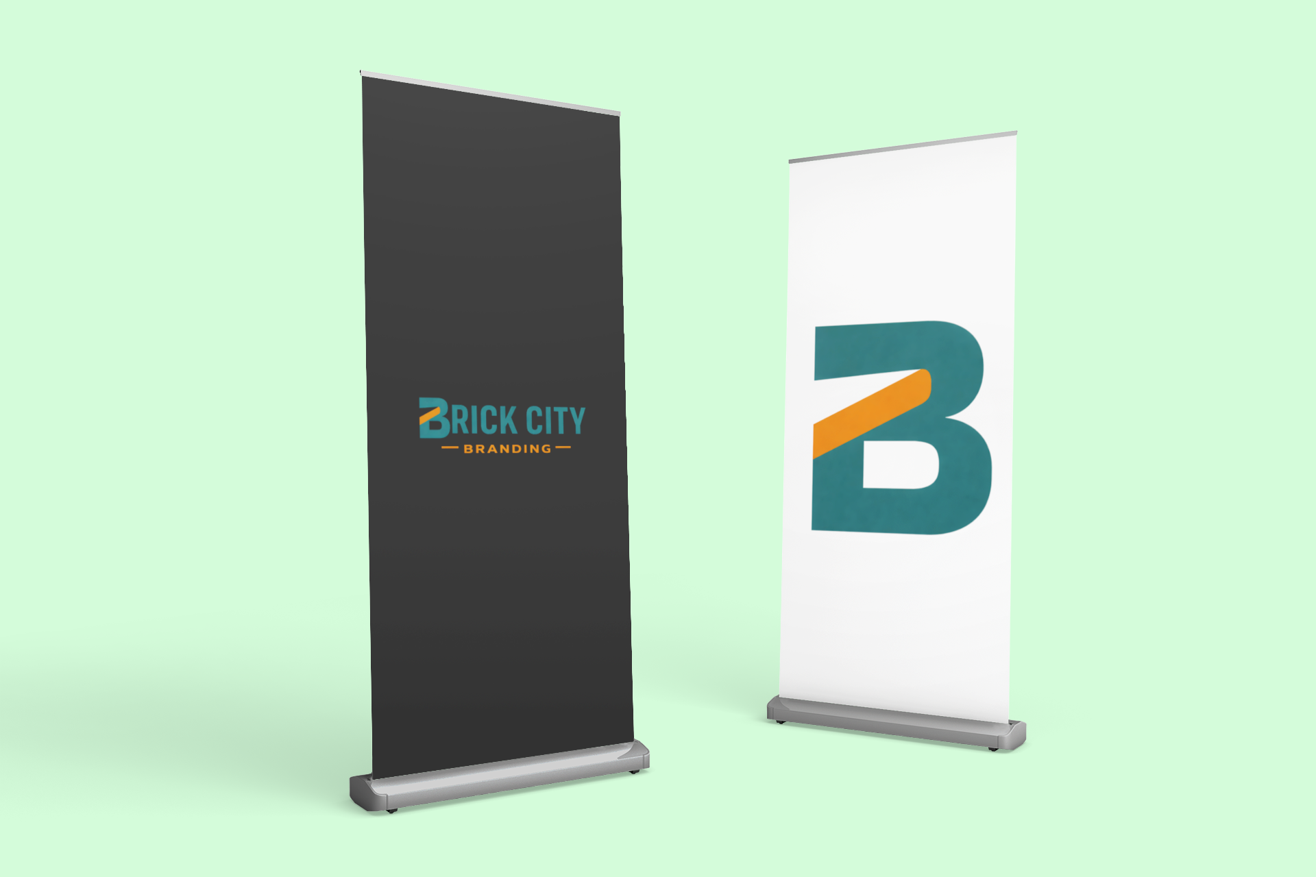 Ocala storefront sign mockup showing consistent brand colors and typography